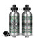 Geometric Circles Aluminum Water Bottle - Front and Back