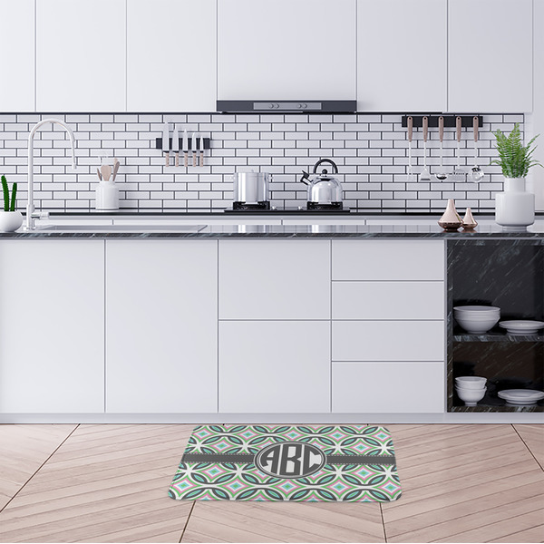 Geometric Circles Anti-Fatigue Kitchen Mats - LIFESTYLE