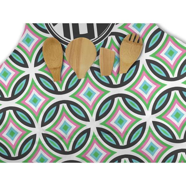 Geometric Circles Apron - Pocket Detail with Props