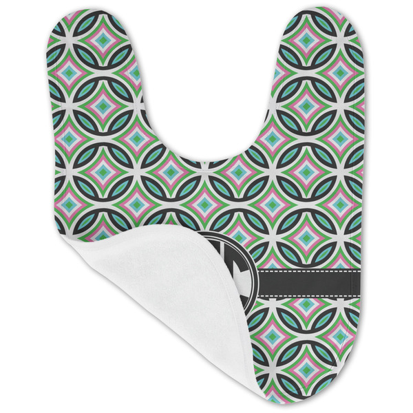 Geometric Circles Baby Bib - AFT folded