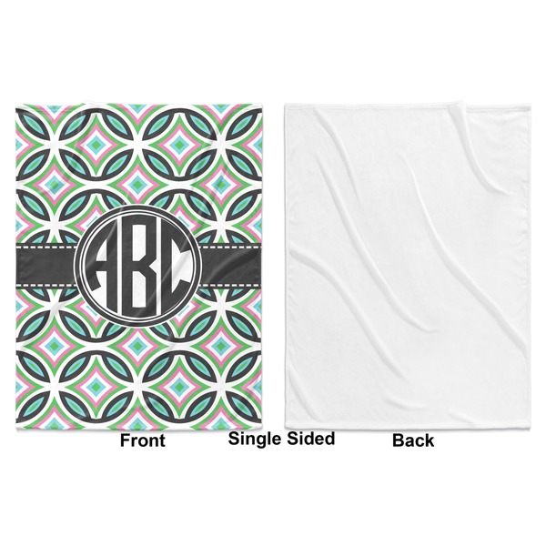 Geometric Circles Baby Blanket (Single Side - Printed Front, White Back)