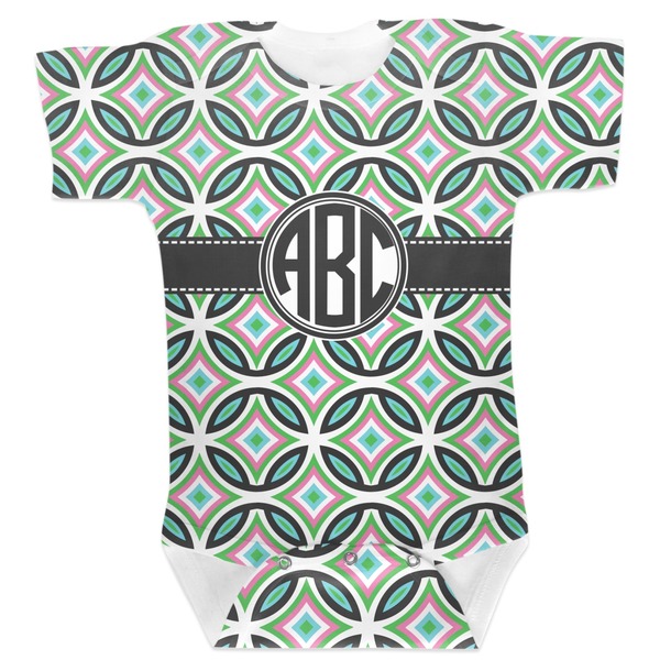 Custom Geometric Circles Baby Bodysuit (Personalized)