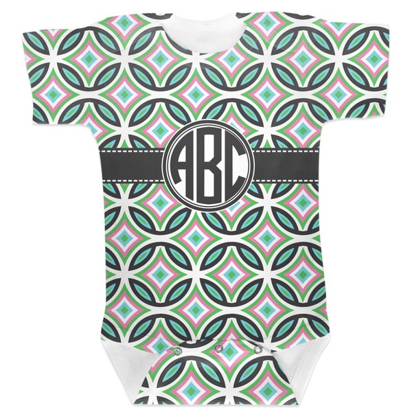 Custom Geometric Circles Baby Bodysuit (Personalized)