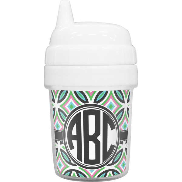 Custom Geometric Circles Baby Sippy Cup (Personalized)