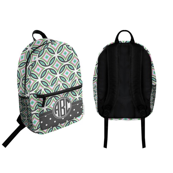 Geometric Circles Backpack front and back - Apvl