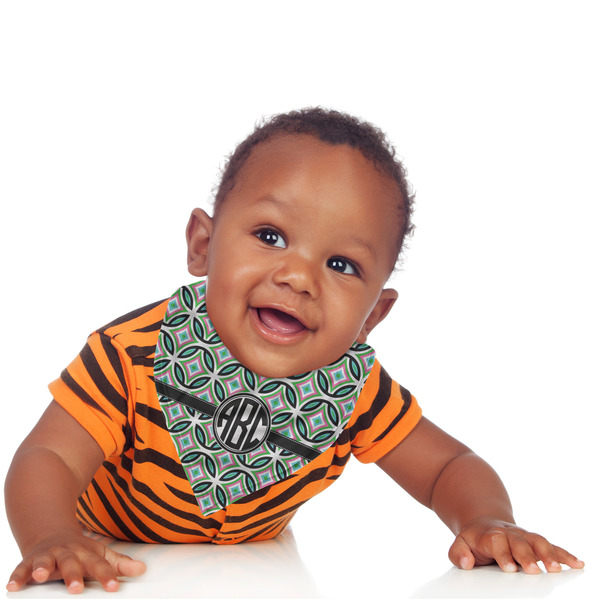 Geometric Circles Bandana Bib - (Lifestyle 1 boy)