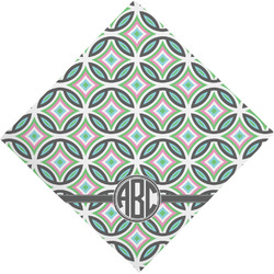 Geometric Circles Dog Bandana Scarf w/ Monogram