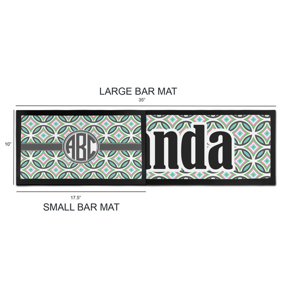 Geometric Circles Bar Mats - Sizing Chart