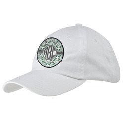 Geometric Circles Baseball Cap - White (Personalized)