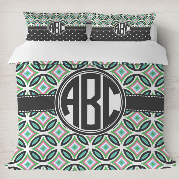 Custom Geometric Circles Duvet Cover Set - King (Personalized)