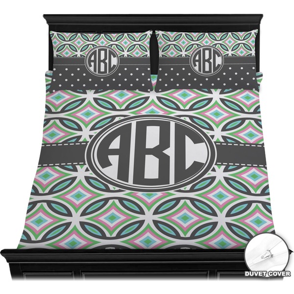 Geometric Circles Bedding Set (Queen) - Duvet