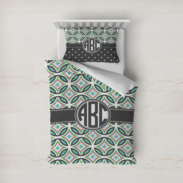 Custom Geometric Circles Duvet Cover Set - Twin (Personalized)