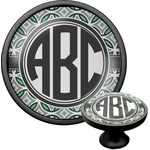 Geometric Circles Cabinet Knob (Black) (Personalized)