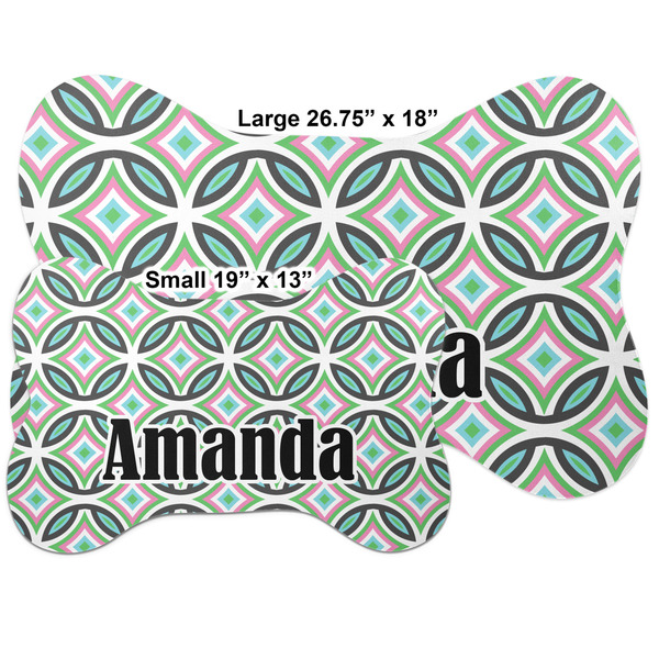 Geometric Circles Bone Shaped Mat Comparison