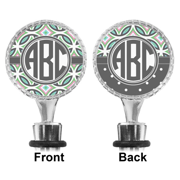 Geometric Circles Bottle Stopper - Front and Back