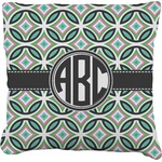 Geometric Circles Faux-Linen Throw Pillow 26" (Personalized)