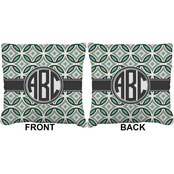 Geometric Circles Burlap Pillow Approval