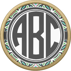 Geometric Circles Cabinet Knob - Gold (Personalized)