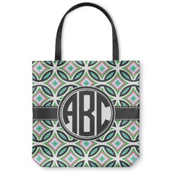 Geometric Circles Canvas Tote Bag (Personalized)
