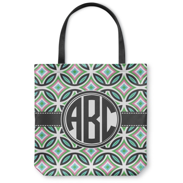 Custom Geometric Circles Canvas Tote Bag (Personalized)