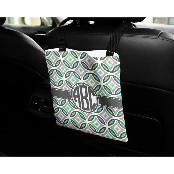 Geometric Circles Car Bag - In Use