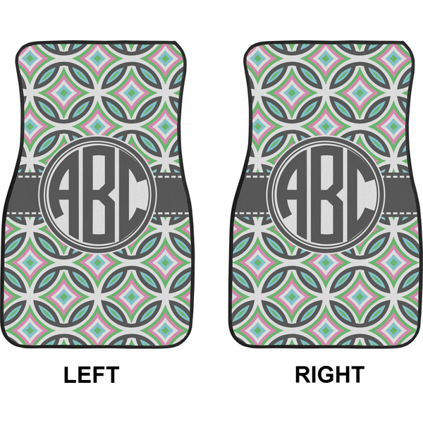 Geometric Circles Car Mat Front - Approval