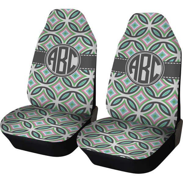 Custom Geometric Circles Car Seat Covers (Set of Two) (Personalized)
