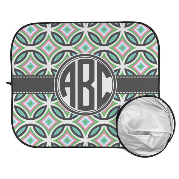 Geometric Circles Car Sun Shades - FOLDED & UNFOLDED