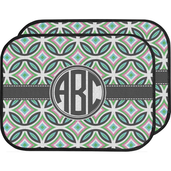 Geometric Circles Custom Car Floor Mats Set (2Front & 2Back)