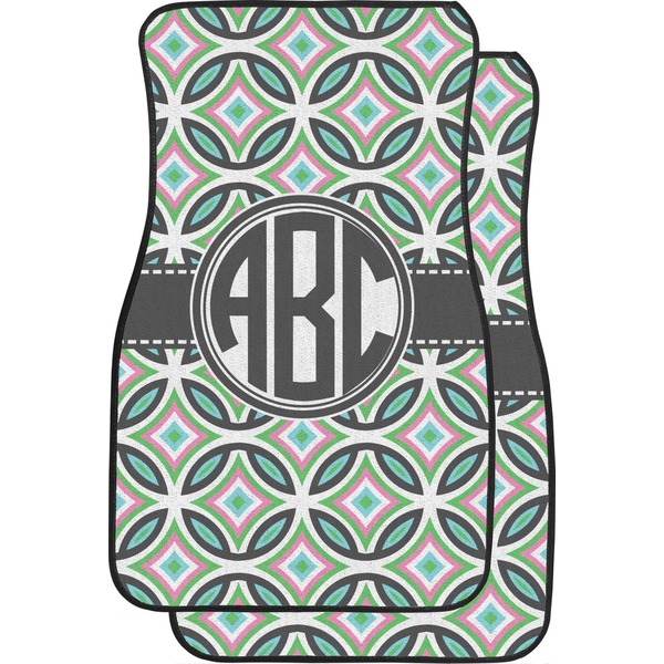 Geometric Circles Custom Car Floor Mats Set (2Front & 2Back)