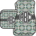 Geometric Circles Car Floor Mats Set - 2 Front & 2 Back (Personalized)