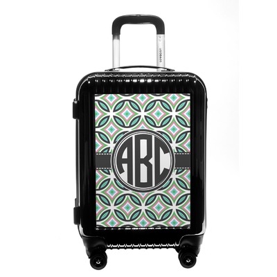 Geometric Circles Carry On Hard Shell Suitcase (Personalized)