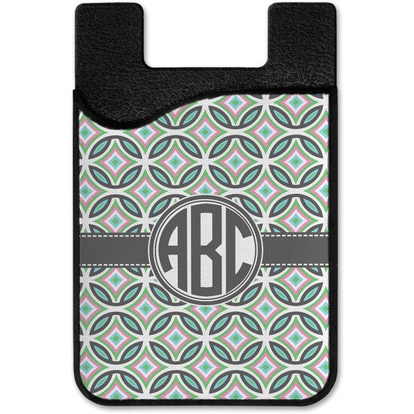 Geometric Circles Cell Phone Credit Card Holder