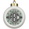 Geometric Circles Ceramic Ball Ornament (Personalized)