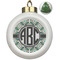 Geometric Circles Ceramic Ball Ornament - Christmas Tree (Personalized)
