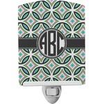 Geometric Circles Ceramic Night Light (Personalized)