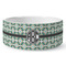 Geometric Circles Ceramic Dog Bowl - Large (Personalized)
