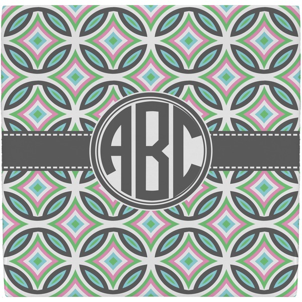 Custom Geometric Circles Ceramic Tile Hot Pad (Personalized)