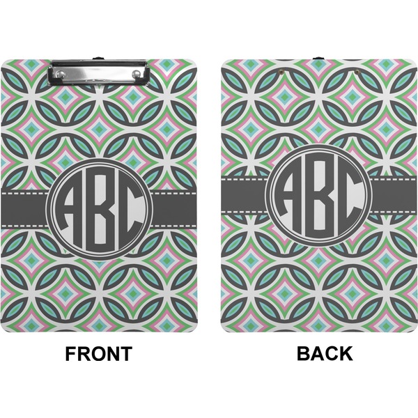 Geometric Circles Clipboard (Letter) (Front + Back)