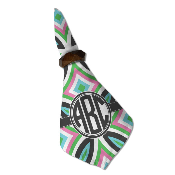 Geometric Circles Cloth Napkins - Personalized Dinner (Folded in Ring) (MAIN)