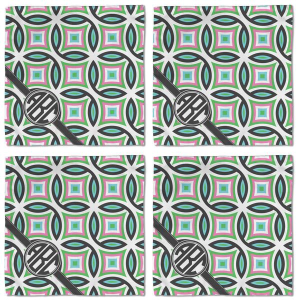 Geometric Circles Cloth Napkins - Personalized Lunch (APPROVAL) Set of 4