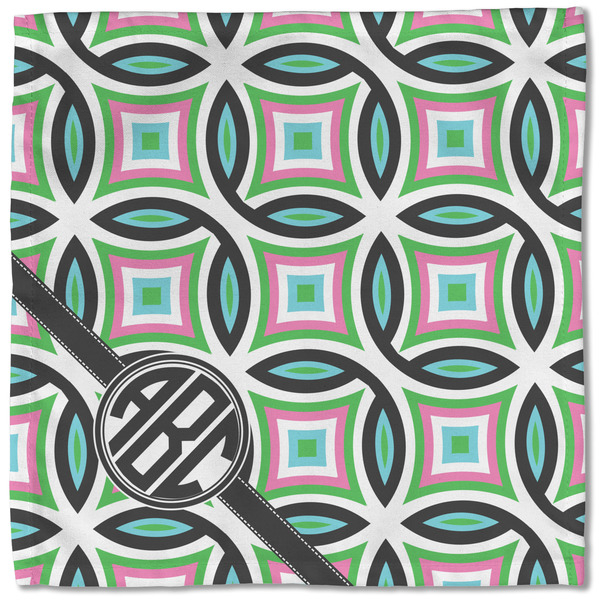 Geometric Circles Cloth Napkins - Personalized Lunch (Single Full Open)