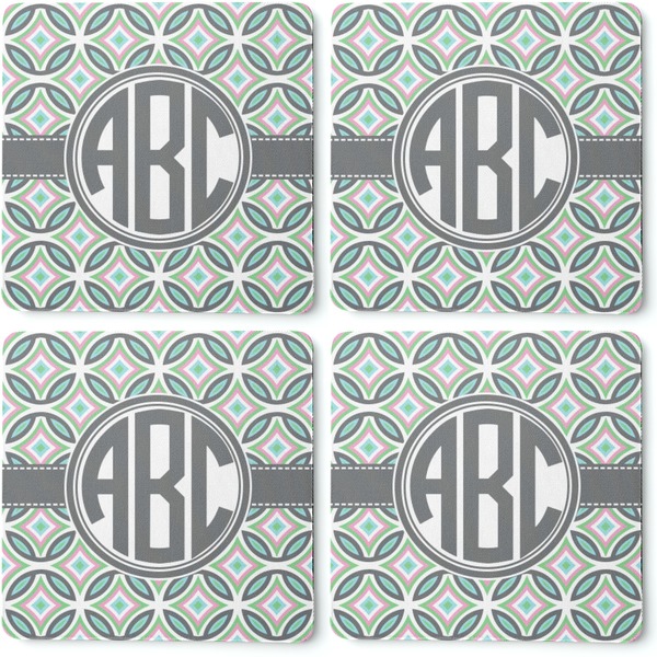 Geometric Circles Coaster Rubber Back - Apvl