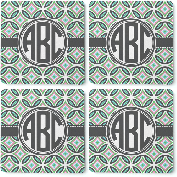 Geometric Circles Coaster Rubber Back - Apvl