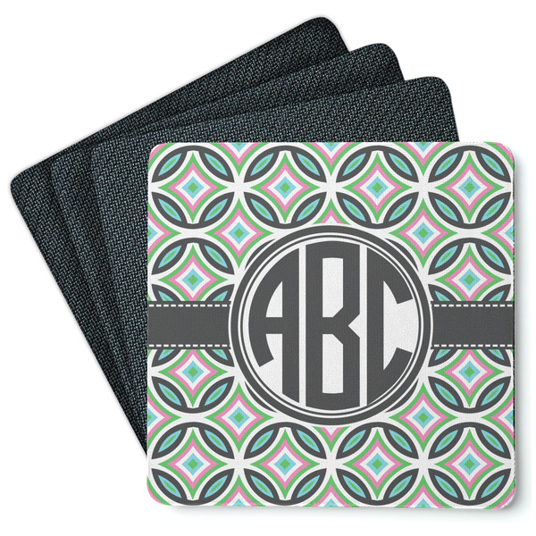 Geometric Circles Coaster Rubber Back - Main