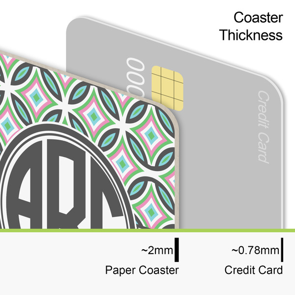 Geometric Circles Coaster Thickness