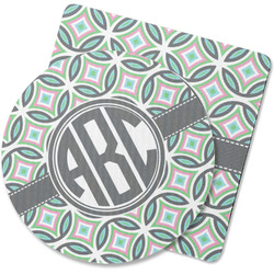 Geometric Circles Rubber Backed Coaster (Personalized)
