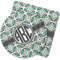Geometric Circles Rubber Backed Coaster (Personalized)