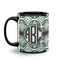 Geometric Circles Coffee Mug - 11 oz - Black