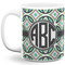 Geometric Circles 11 Oz Coffee Mug - White (Personalized)
